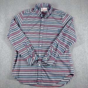 Chubbies Shirt‎ Mens Large Button Up Blue Multi Stripe Cotton LS